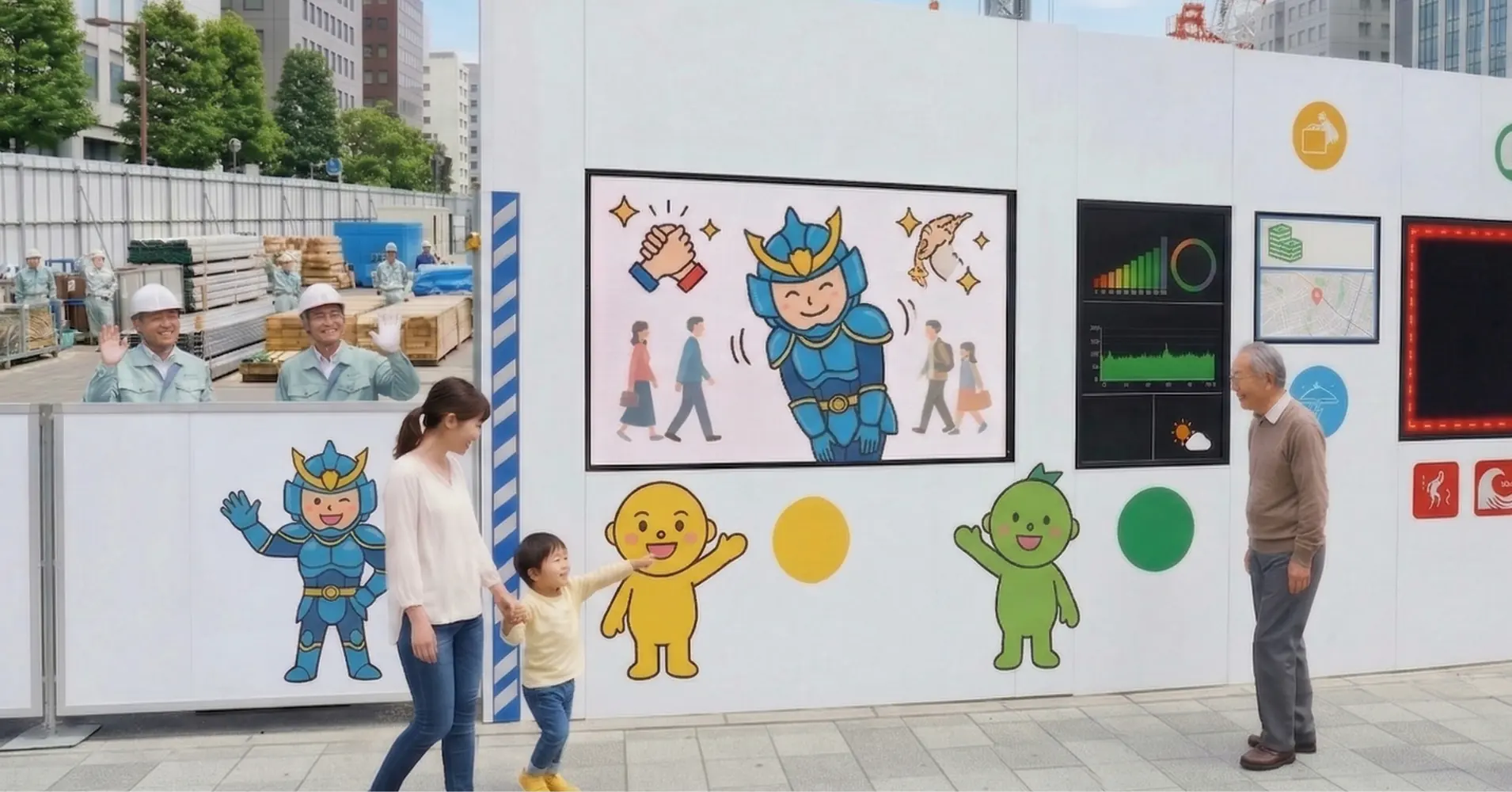 建設現場の「仮囲い」を、街を笑顔にするメディアへのアイキャッチ画像
