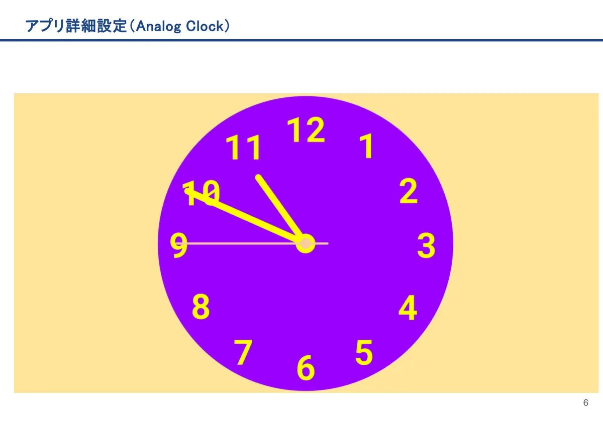 Analog Clockの表示例
